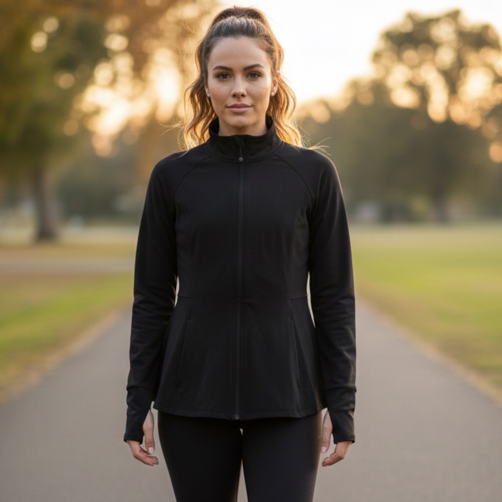 ✨ GAIAM Black Energy Jacket - Size M - NWT - Thumb Holes ✨